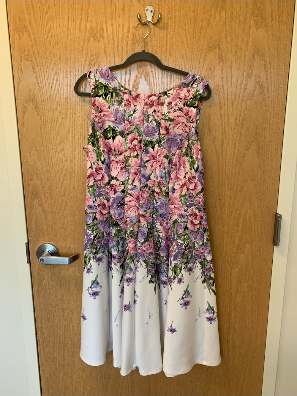 Julian Taylor New York Floral Sheath Dress in Pink & Purple Feminine Spring